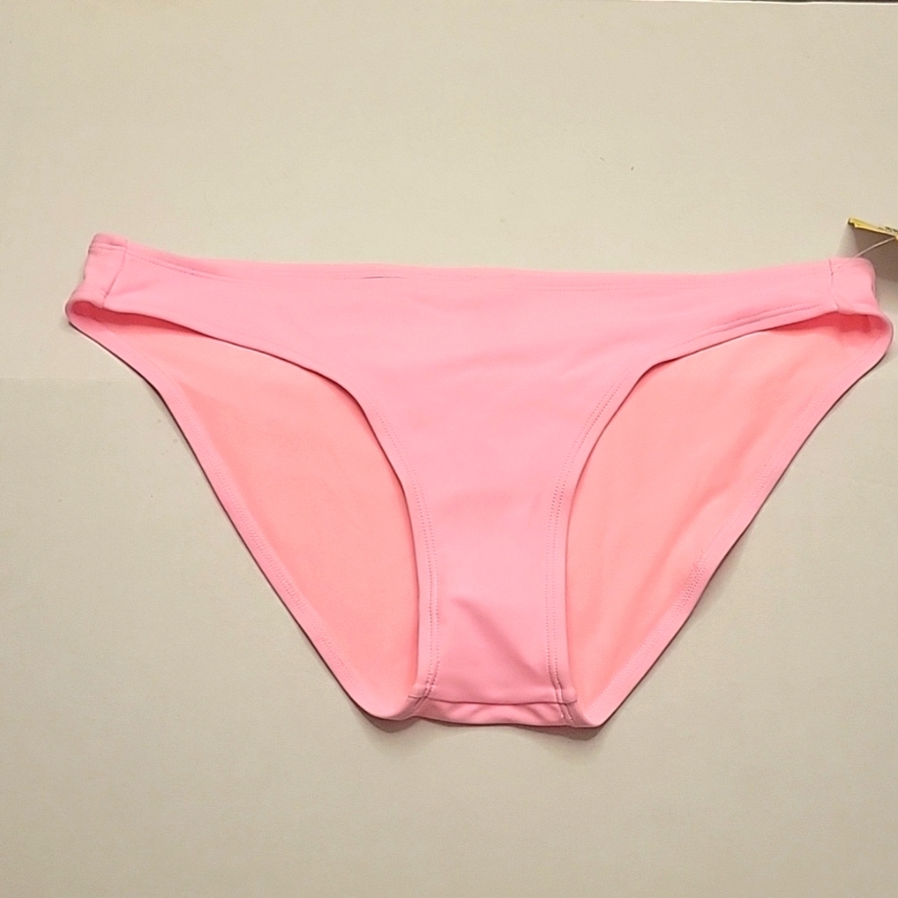 ARUZONA JEAN CO Solid Pink Swimwear Bikini Bottom Size L - NWT